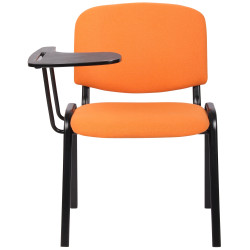 Chaise Ken avec table pliante, tissu orange
