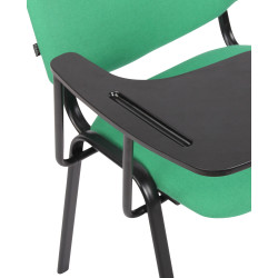 Chaise Ken avec table pliante, tissu vert