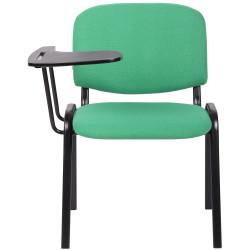 Chaise Ken avec table pliante, tissu vert