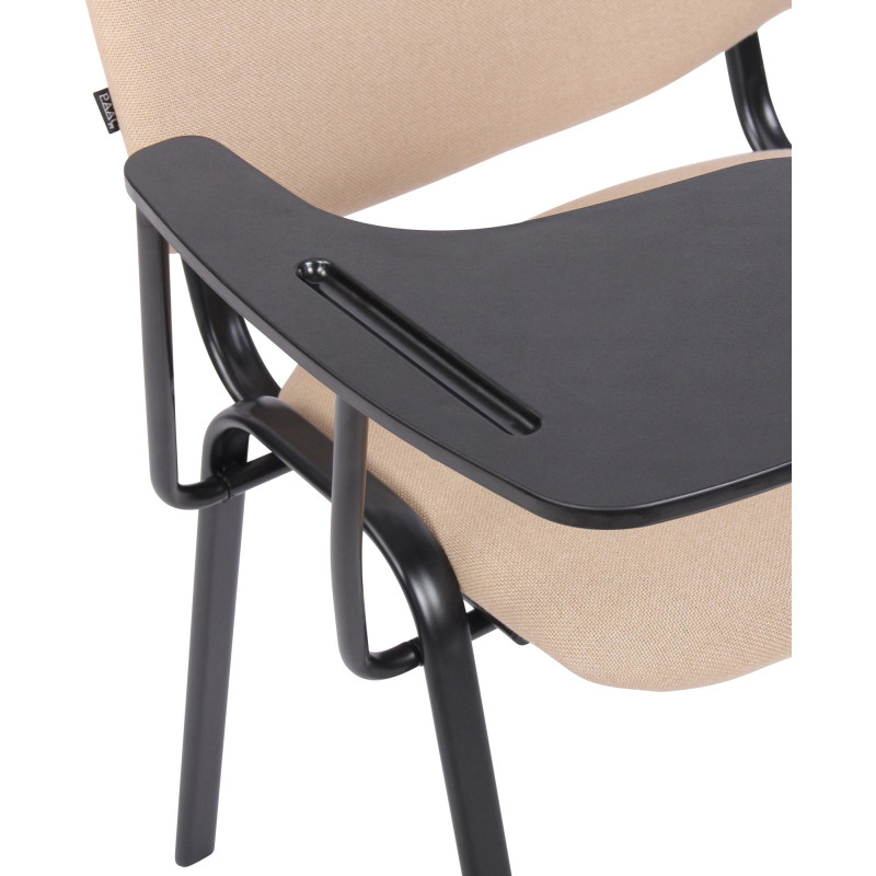 Chaise Ken avec table pliante, tissu crème