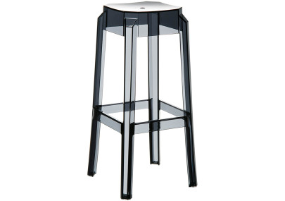 Tabouret de bar Fox, noir transparent