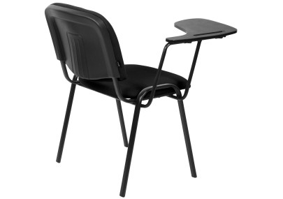 Chaise Ken XL avec table pliante, tissu noir
