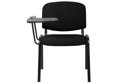 Chaise Ken XL avec table pliante, tissu noir