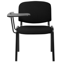 Chaise Ken XL avec table pliante, tissu noir