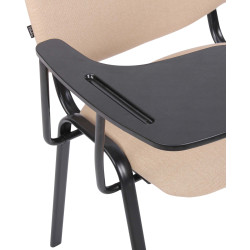 Ensemble de 4 chaises Ken avec table pliante, tissu crème