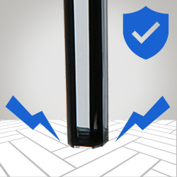 Tabouret de bar Fox, preto transparente