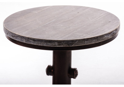 Table haute Lumos, bois bronze