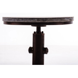 Table haute Lumos, bois bronze