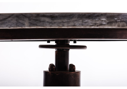 Table haute Lumos, bois bronze