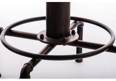 Table haute Lumos, bois bronze