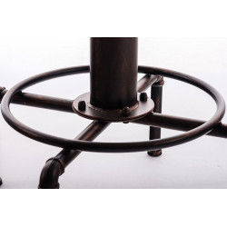 Table haute Lumos, bois bronze