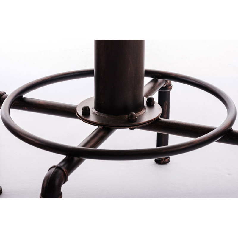 Table haute Lumos, bois bronze