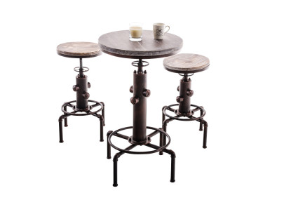 Tabella alta Lumos, legno bronzo