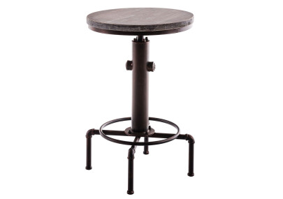 Table haute Lumos, bois bronze