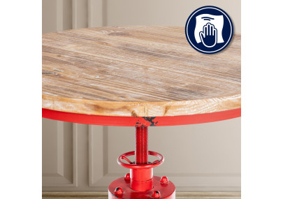 Table haute Ruhr rouge