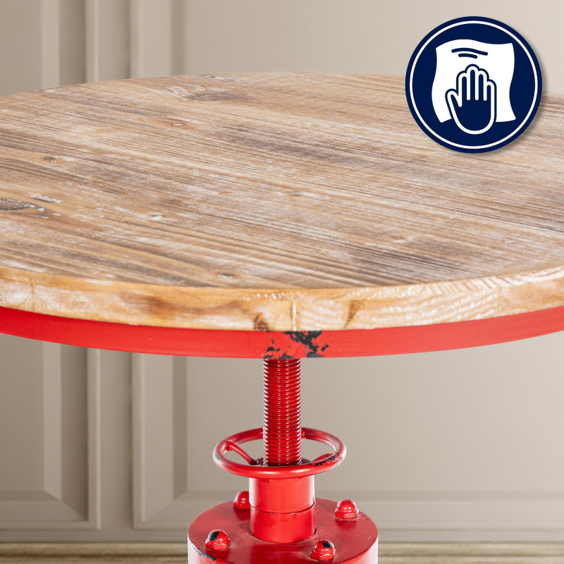 Table haute Ruhr rouge