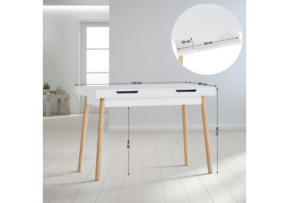 Bureau Porto 110 cm V2 blanc