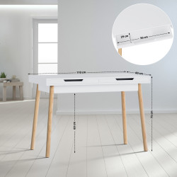 Bureau Porto 110 cm V2 blanc