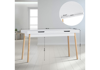 Bureau Porto 140 cm V2 blanc