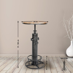 Tavolo da appoggio in argento antico della Ruhr