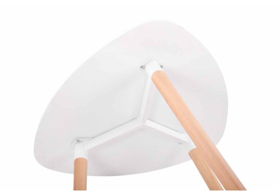 Table Abenra 80 Natura blanche