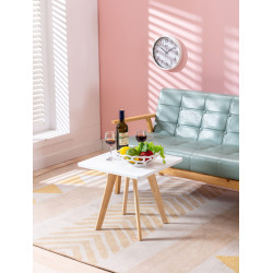 Mesa auxiliar Almeria, cuadrada, natural (cuadrada), blanca