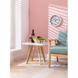 Mesa auxiliar Almeria, cuadrada, natural (cuadrada), blanca