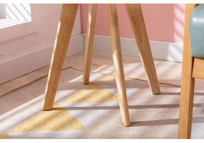 Tavolino Almeria, quadrato, naturale (quadrato), bianco