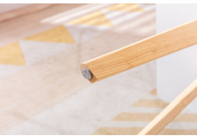 Tavolino Almeria, quadrato, naturale (quadrato), bianco