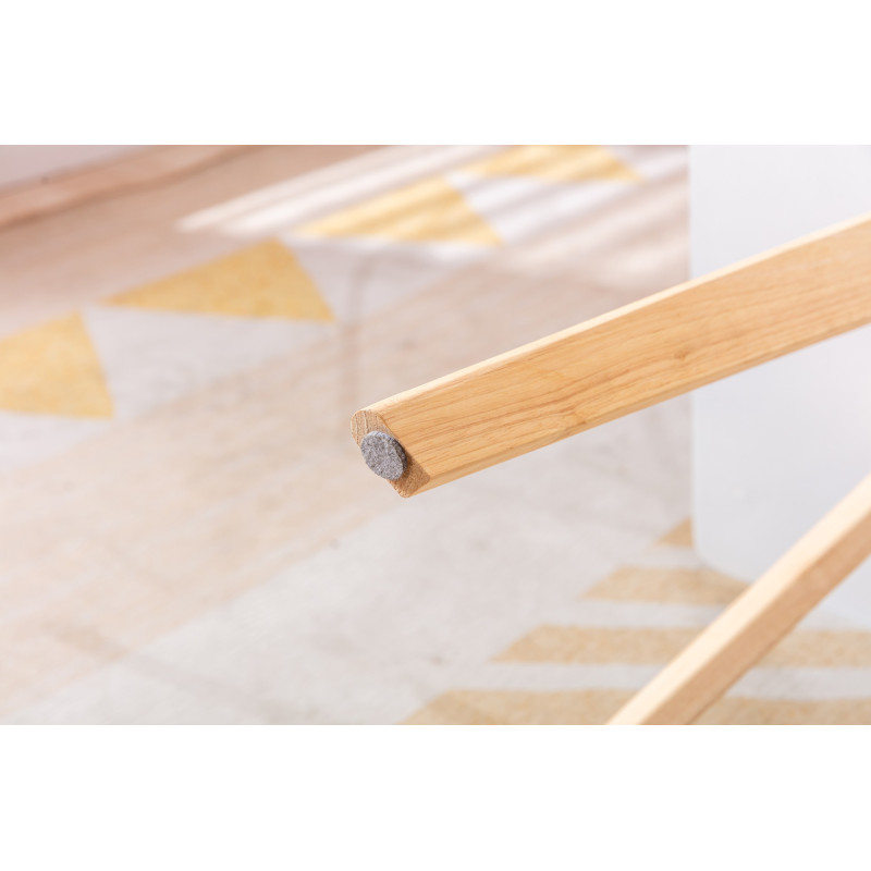 Mesa auxiliar Almeria, cuadrada, natural (cuadrada), blanca