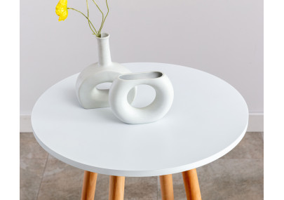 Table ronde Mijas, blanche naturelle (ronde)