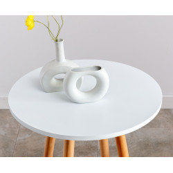 Tavolo rotondo Mijas, bianco naturale (rotondo)