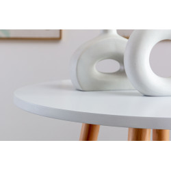 Table ronde Mijas, blanche naturelle (ronde)