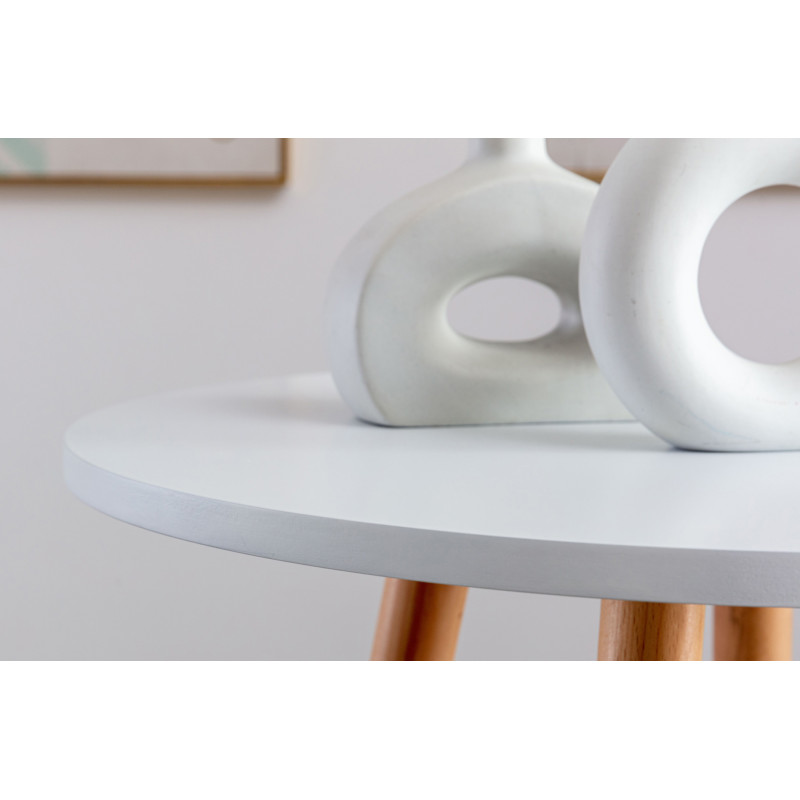 Tavolo rotondo Mijas, bianco naturale (rotondo)