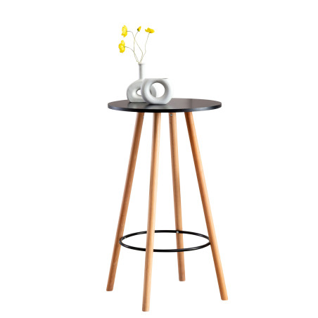 Tavolo rotondo Mijas, naturale (rotondo), nero