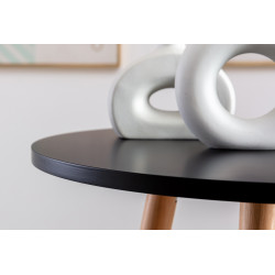 Tavolo rotondo Mijas, naturale (rotondo), nero