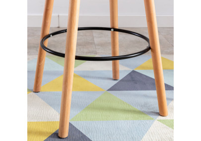 Table ronde Mijas, naturelle (ronde), noire