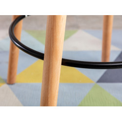 Table ronde Mijas, naturelle (ronde), noire