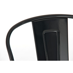 Sgabello Aiden in metallo nero