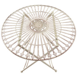 Tavolo Tegal, crema antico