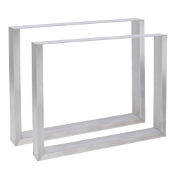 2 pés de mesa Velden 90 cm em aço inoxidável