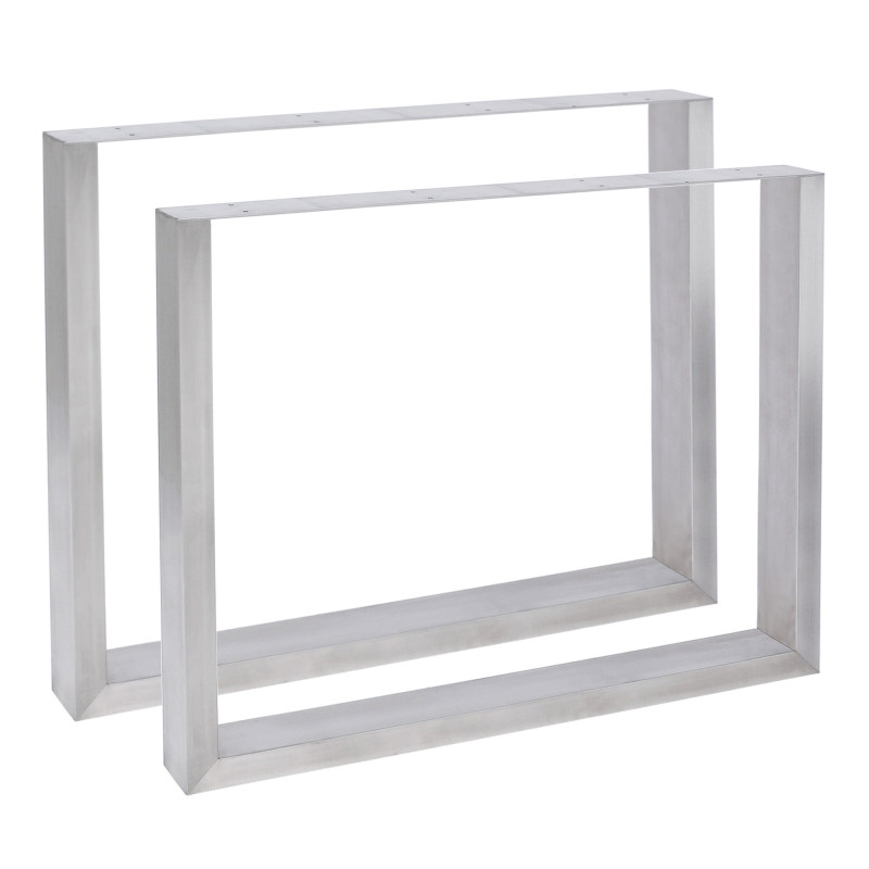 2 pieds de table Velden 90 cm en acier inoxydable