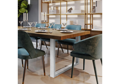 2 pés de mesa Velden 90 cm em aço inoxidável