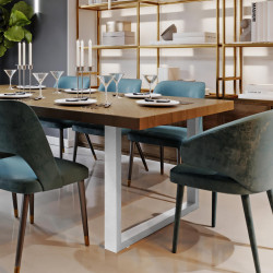 2 pieds de table Velden 90 cm en acier inoxydable