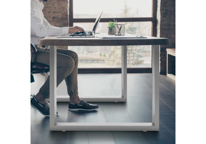 2 pieds de table Velden 90 cm en acier inoxydable