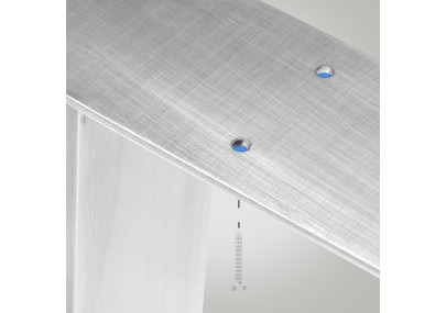 2 pés de mesa Velden 90 cm em aço inoxidável