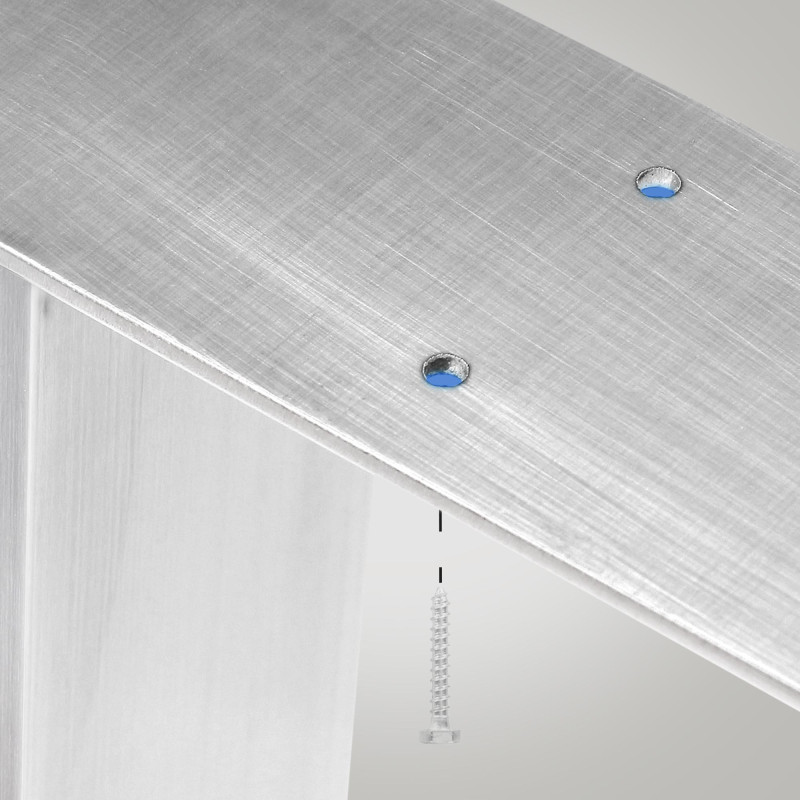 2 pieds de table Velden 90 cm en acier inoxydable