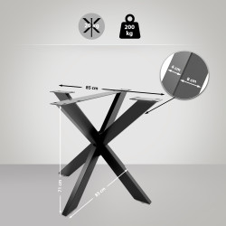 Piedi da tavolo neri Biloxi S