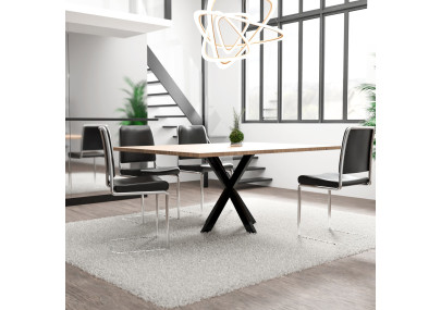 Pés de mesa pretos Biloxi S