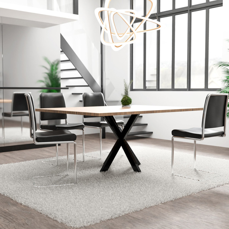 Pieds de table noirs Biloxi S